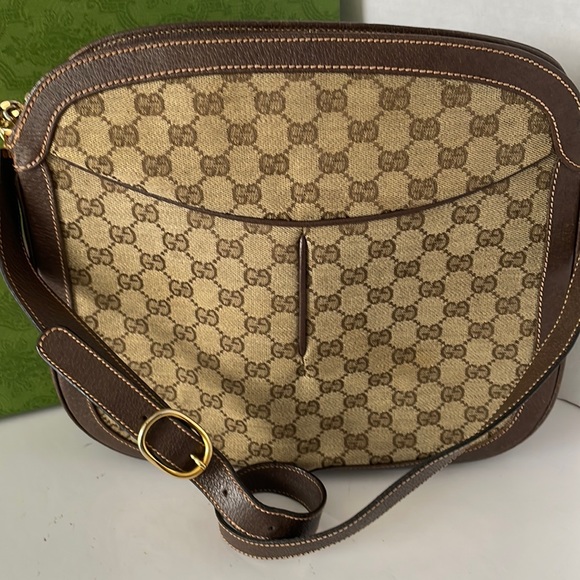 Authentic Gucci GG Canvas Leather Crossbody/Shoulder Bag . - Picture 15 of 17